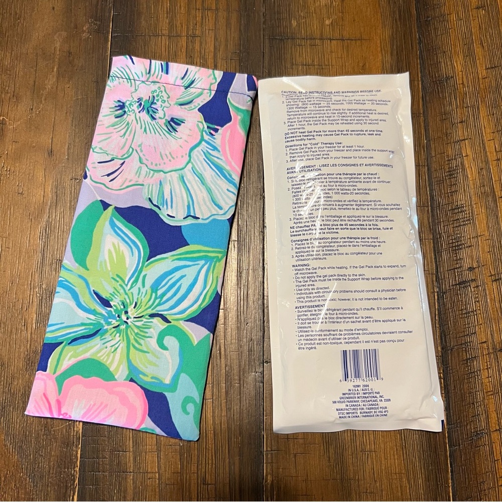 Hot or Cold Gel Pack with washable Blue, Pink & Green Floral Print Cover
